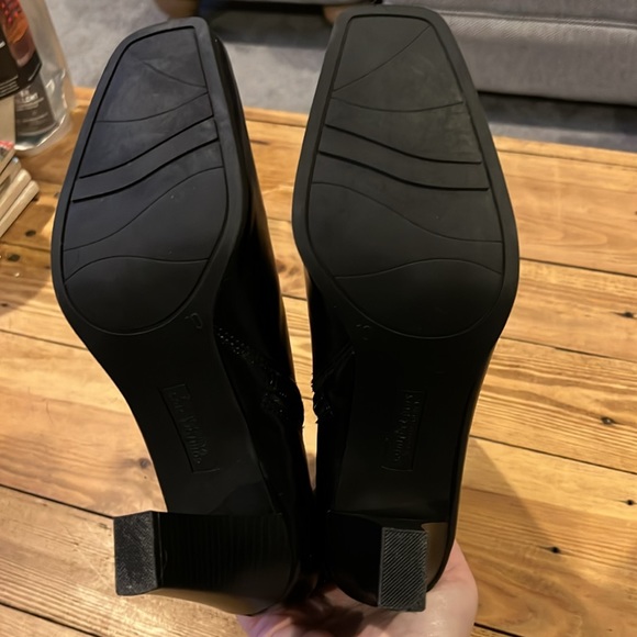 Women’s black leather 3 inch heal boots size 10 - Picture 5 of 7